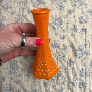 Vintage orange hobnail vase E.O. Brody Cleveland Ohio